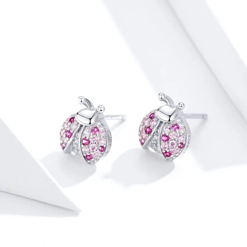 (bilde for) Pandora Style Sølv Ladybug ørepynt - SCE715 - Vis 2