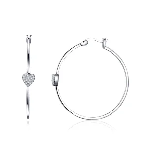 (bilde for) Pandora Style Sølv Love You Hoop øredobber - SCE518
