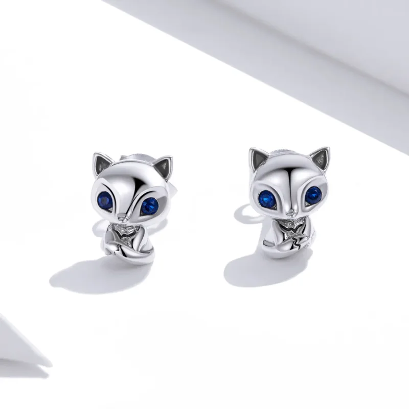 (bilde for) Pandora Style Sølv Lovely Fox Stud øredobber - SCE1084 - Vis 3