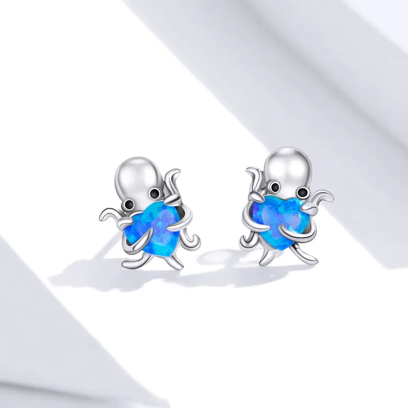 (bilde for) Pandora Style Sølv Lovely Octopus Stud øredobber - SCE881 - Vis 2