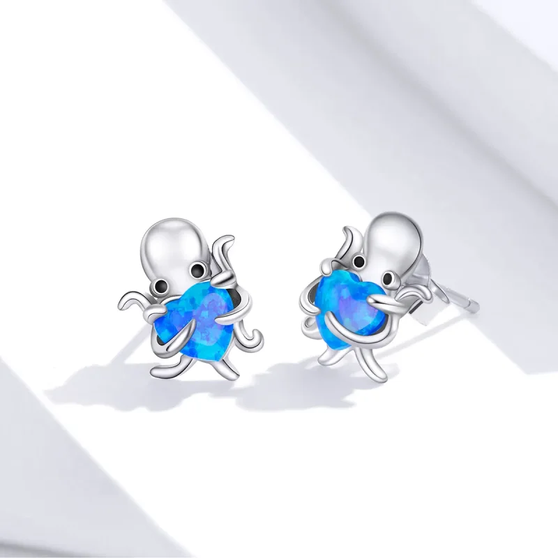 (bilde for) Pandora Style Sølv Lovely Octopus Stud øredobber - SCE881 - Vis 3