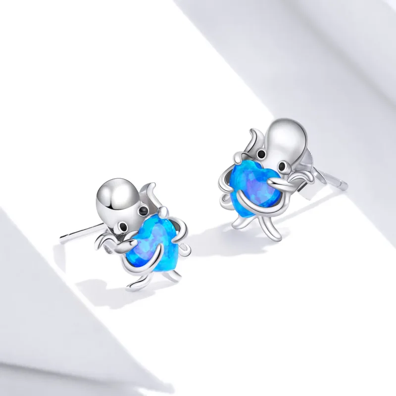 (bilde for) Pandora Style Sølv Lovely Octopus Stud øredobber - SCE881 - Vis 4