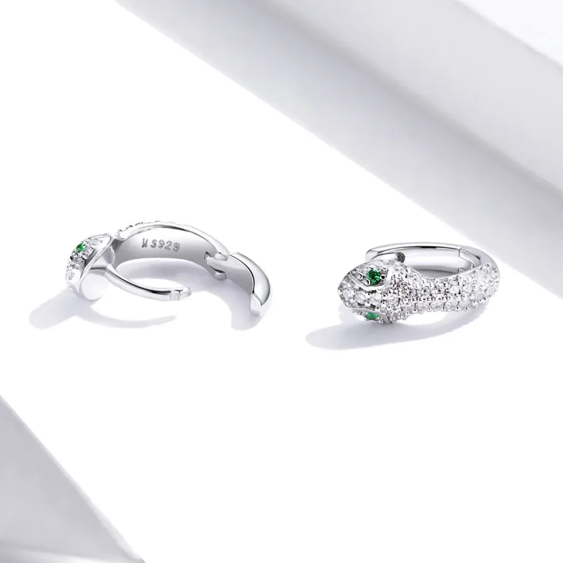 (bilde for) Pandora Style Sølv Lovely Snake Hoop øredobber - SCE922 - Vis 2