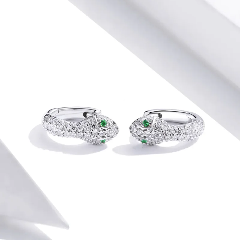 (bilde for) Pandora Style Sølv Lovely Snake Hoop øredobber - SCE922 - Vis 3