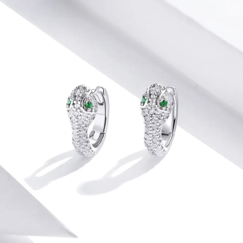 (bilde for) Pandora Style Sølv Lovely Snake Hoop øredobber - SCE922 - Vis 4