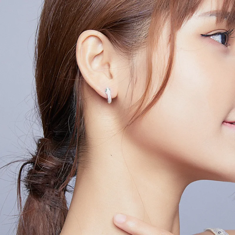 (bilde for) Pandora Style Sølv Lovely Snake Hoop øredobber - SCE922 - Vis 6