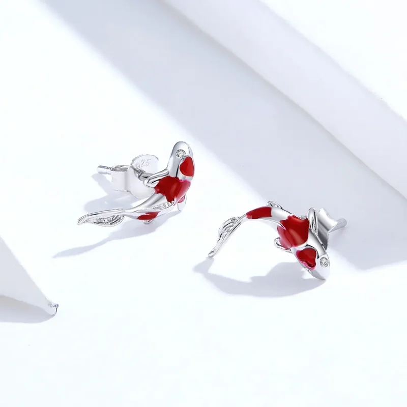 (bilde for) Pandora Style Sølv Lucky Koi øredobber - SCE812 - Vis 2