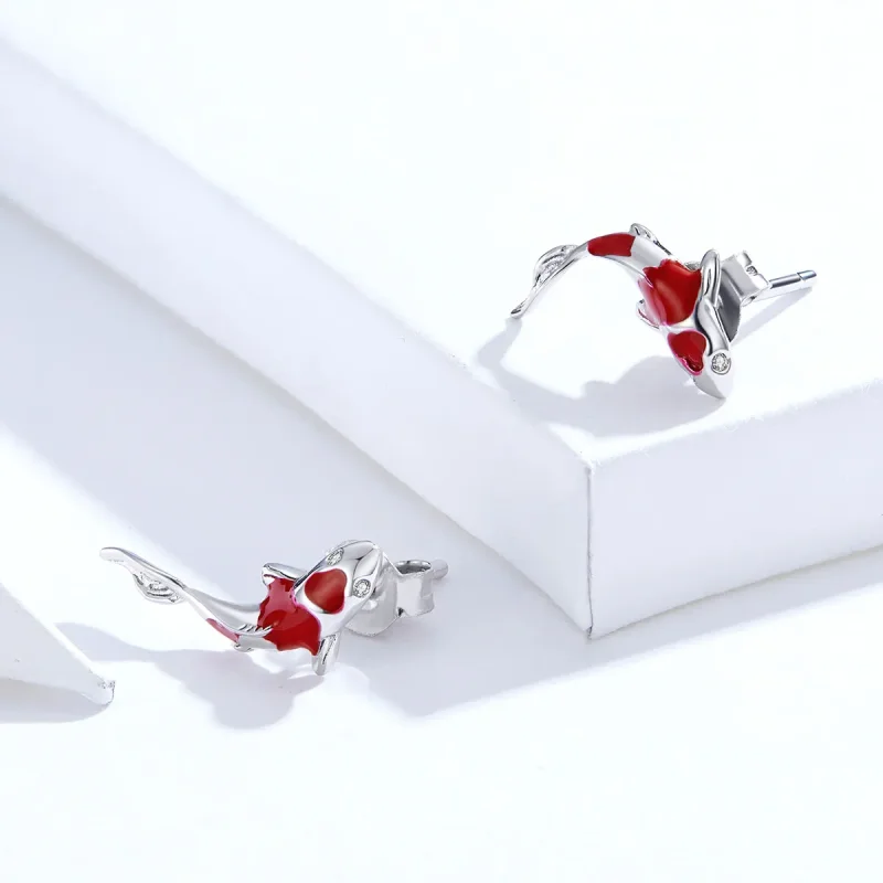 (bilde for) Pandora Style Sølv Lucky Koi øredobber - SCE812 - Vis 3