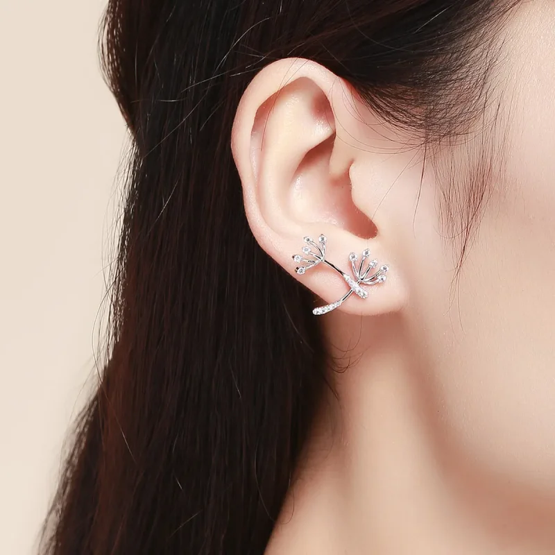 (bilde for) Pandora Style Sølv Løvetann Love Stud øredobber - SCE506 - Vis 6