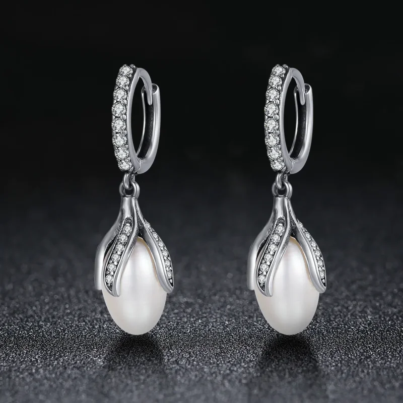 (bilde for) Pandora Style Sølv Mimosa Bud øredobber - SCE259 - Vis 2