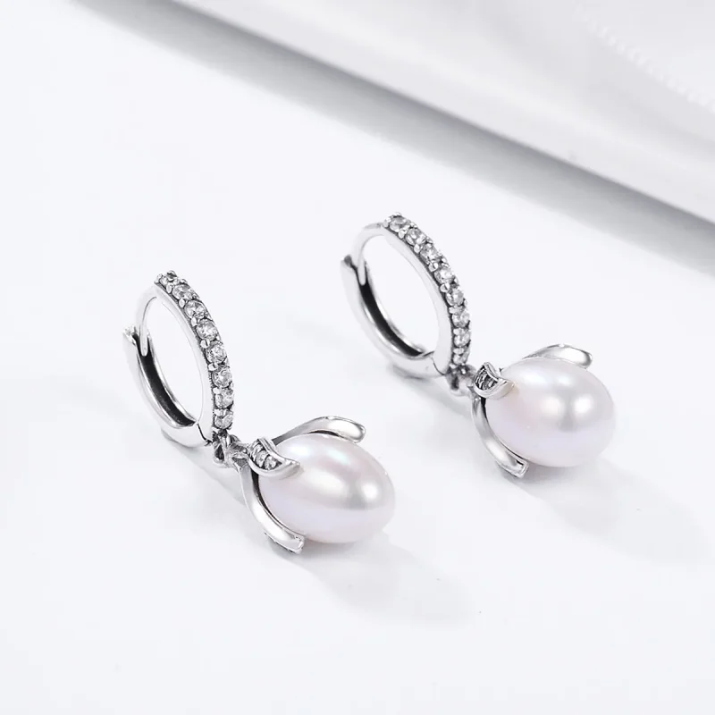 (bilde for) Pandora Style Sølv Mimosa Bud øredobber - SCE259 - Vis 3