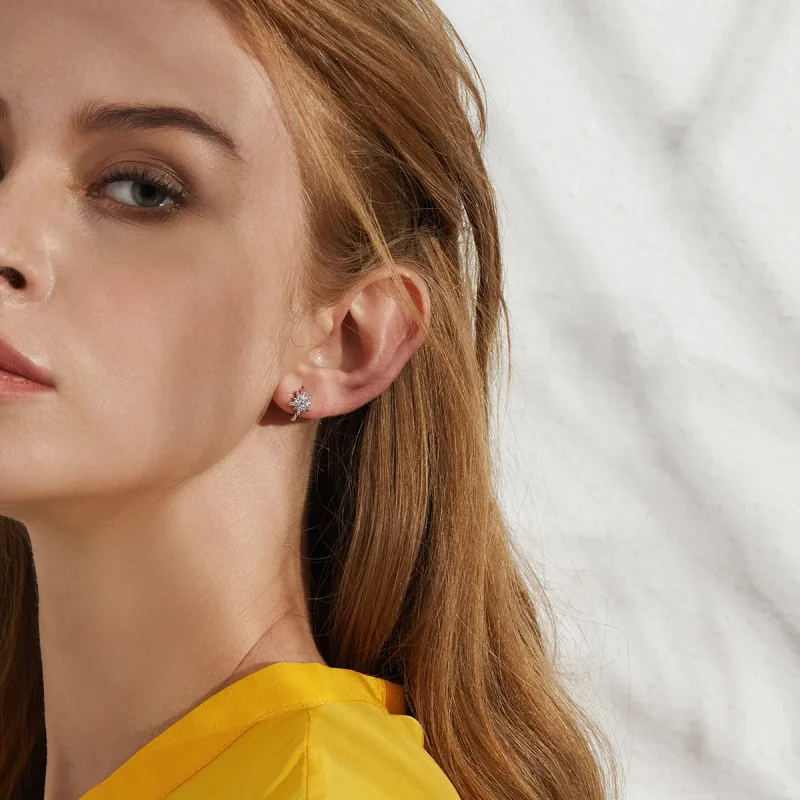 (bilde for) Pandora Style Sølv Moon & Star Hoop øredobber - BSE289 - Vis 10