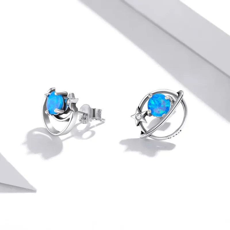 (bilde for) Pandora Style Sølv Mysterious Planet Stud øredobber - SCE1133 - Vis 4