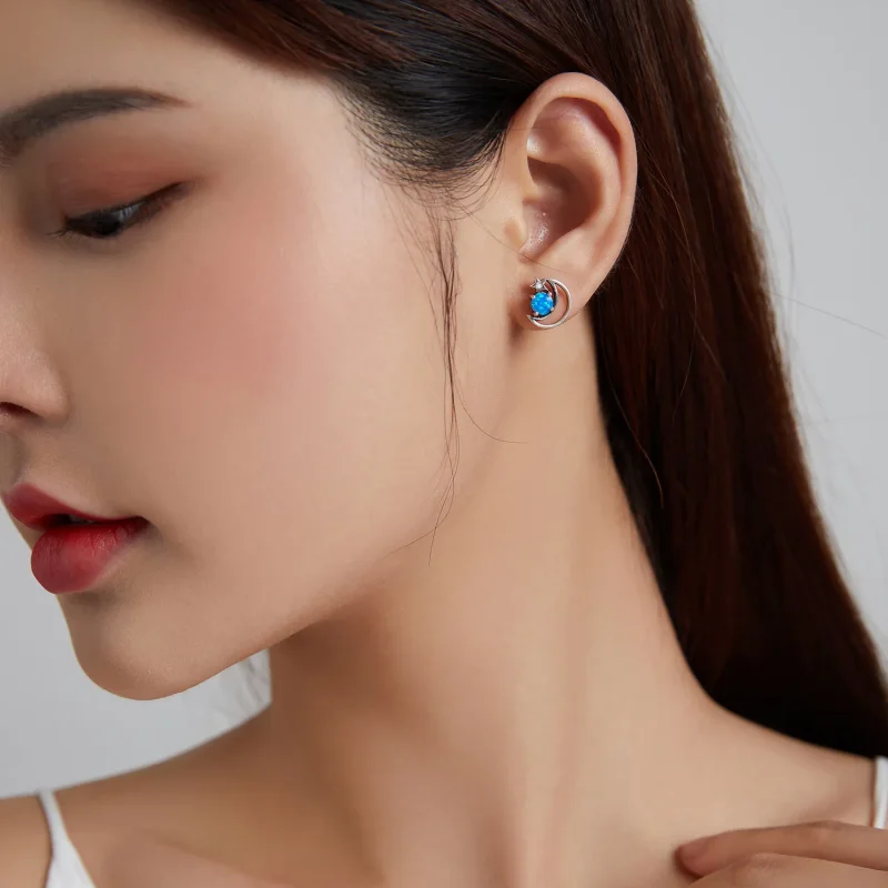 (bilde for) Pandora Style Sølv Mysterious Planet Stud øredobber - SCE1133 - Vis 8