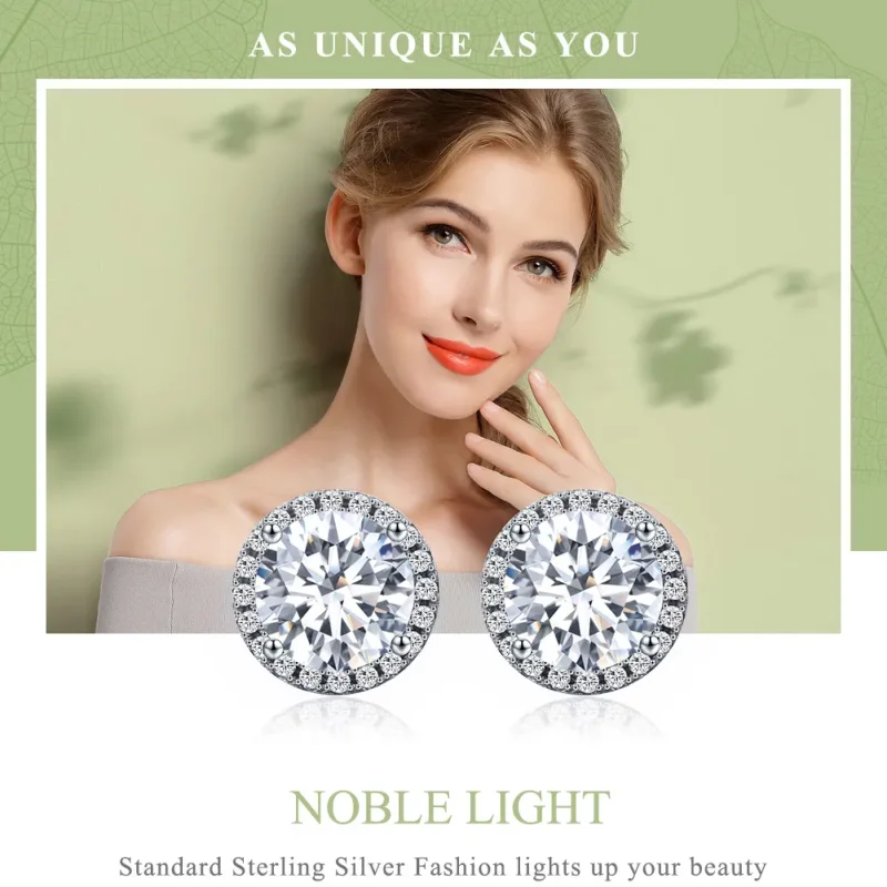 (bilde for) Pandora Style Sølv Noble Light Stud øredobber - SCE358 - Vis 2