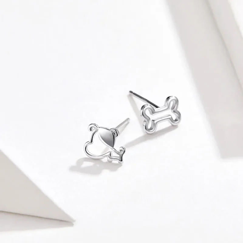 (bilde for) Pandora Style Sølv Openwork Paw Stud øredobber - SCE649 - Vis 2