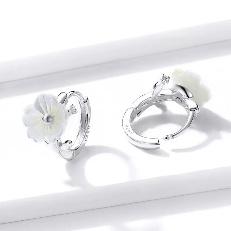 (bilde for) Pandora Style Sølv Pure Flowers Hoop øredobber - BSE321 - Vis 4