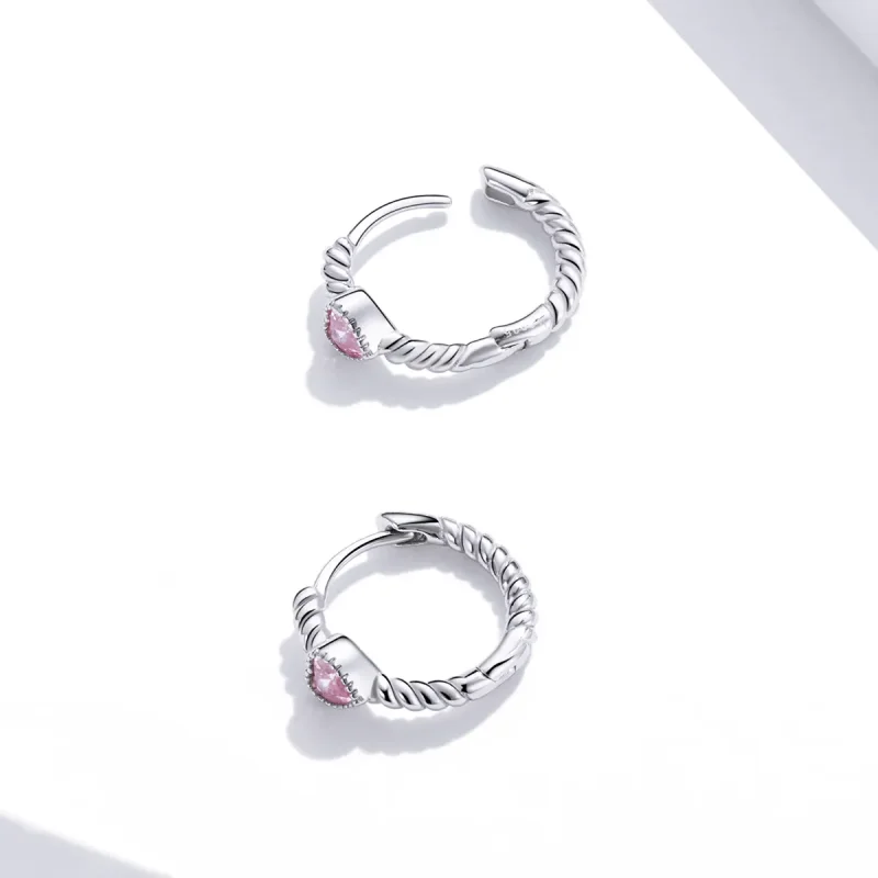 (bilde for) Pandora Style Sølv Pure Love Hoop øredobber - SCE1081 - Vis 2