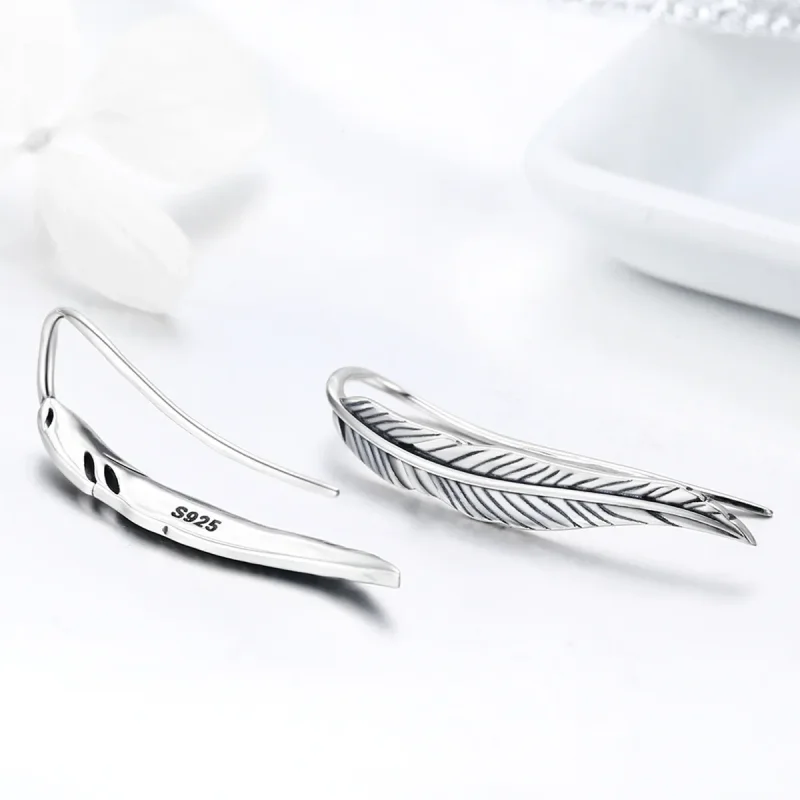 (bilde for) Pandora Style Sølv Retro Wings øredobber - SCE258 - Vis 4
