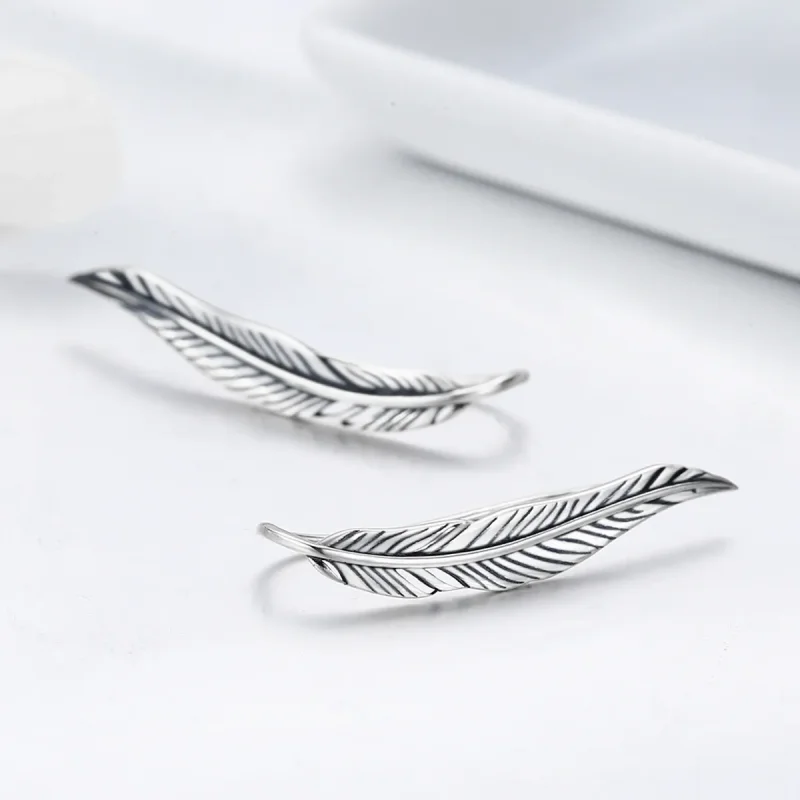 (bilde for) Pandora Style Sølv Retro Wings øredobber - SCE258 - Vis 5