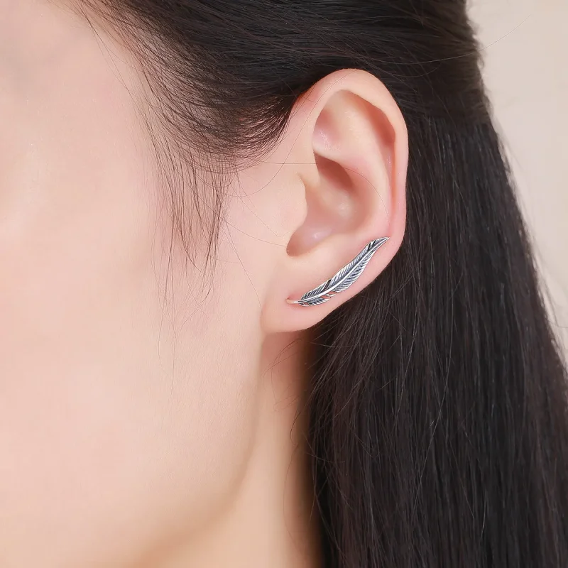 (bilde for) Pandora Style Sølv Retro Wings øredobber - SCE258 - Vis 6