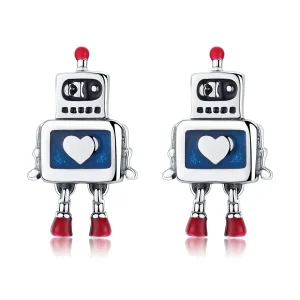 (bilde for) Pandora Style Sølv Robot øredobber - SCE477