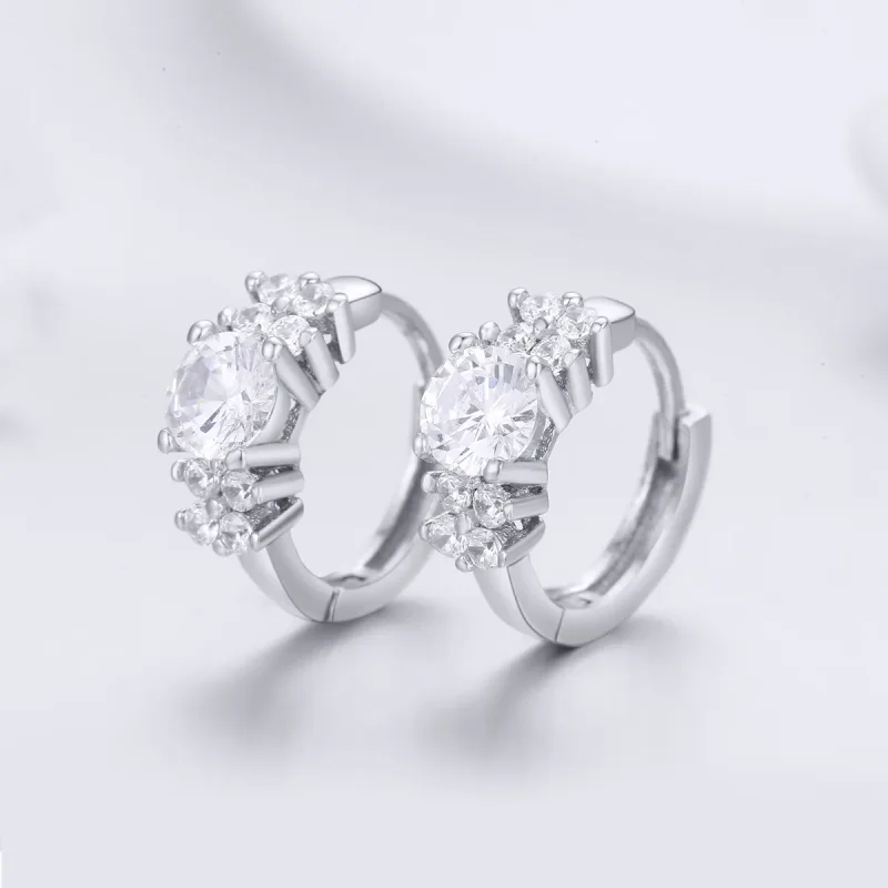 (bilde for) Pandora Style Sølv Romantic Shine Hoop øredobber - SCE485 - Vis 2