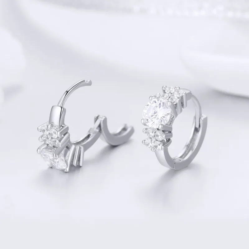 (bilde for) Pandora Style Sølv Romantic Shine Hoop øredobber - SCE485 - Vis 4