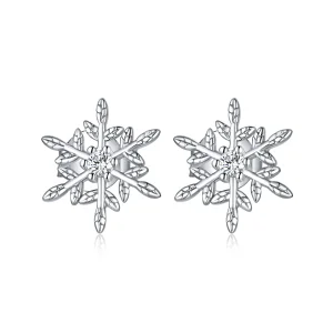 (bilde for) Pandora Style Sølv romantiske snøfnugg øredobber - BSE424