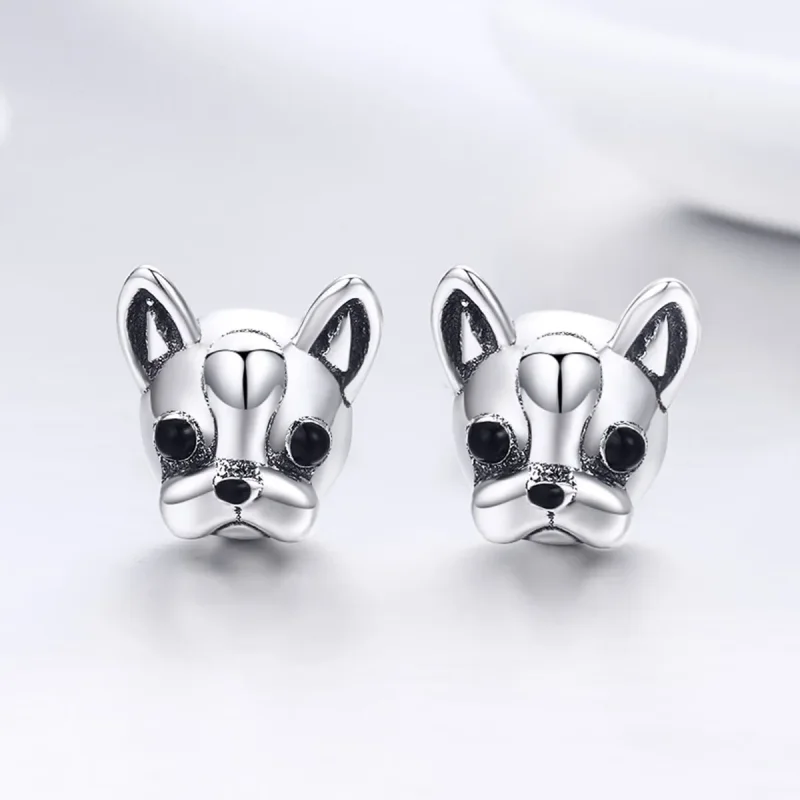 (bilde for) Pandora Style Sølv Søt Bulldog øredobber - SCE283 - Vis 4