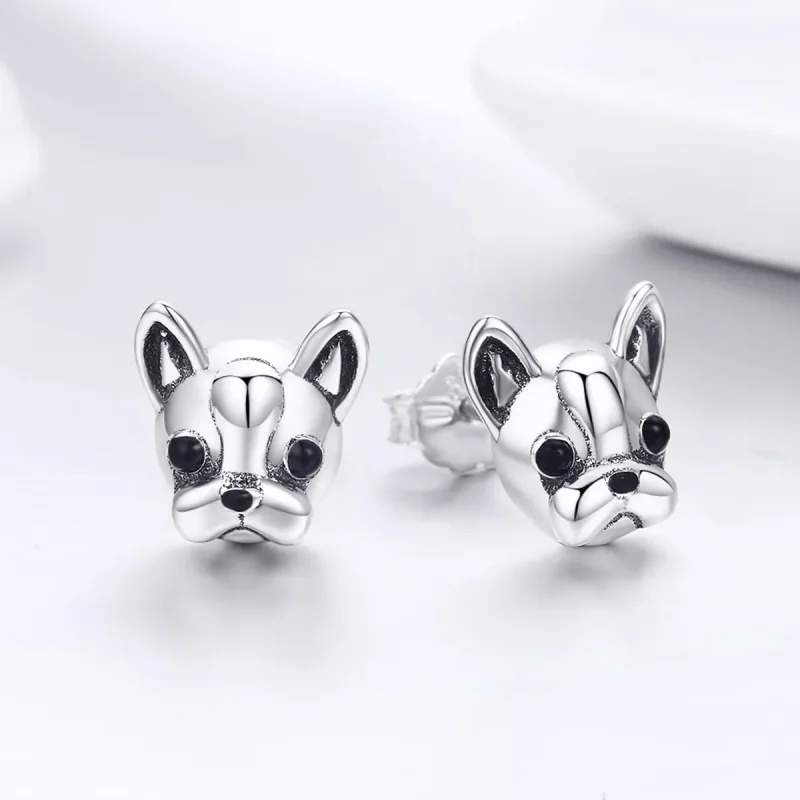 (bilde for) Pandora Style Sølv Søt Bulldog øredobber - SCE283 - Vis 5
