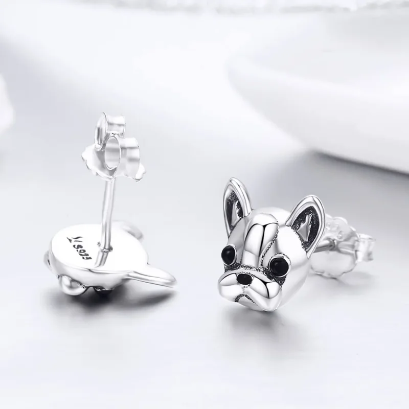 (bilde for) Pandora Style Sølv Søt Bulldog øredobber - SCE283 - Vis 6
