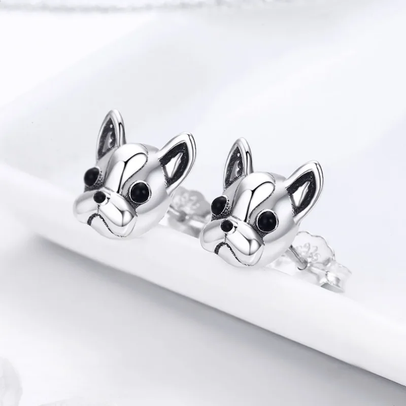 (bilde for) Pandora Style Sølv Søt Bulldog øredobber - SCE283 - Vis 7