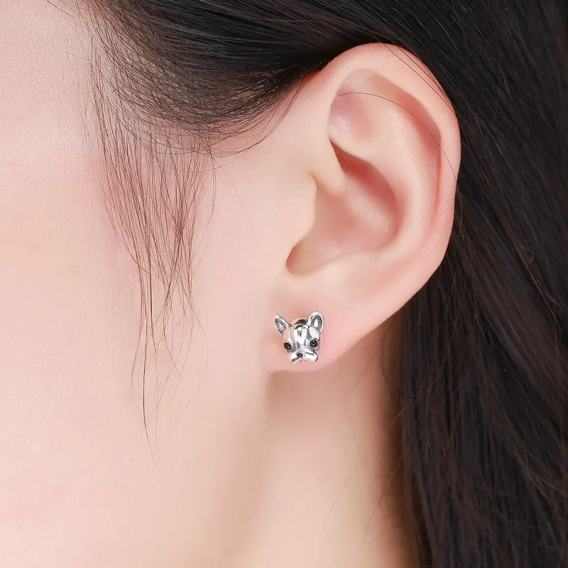 (bilde for) Pandora Style Sølv Søt Bulldog øredobber - SCE283 - Vis 8