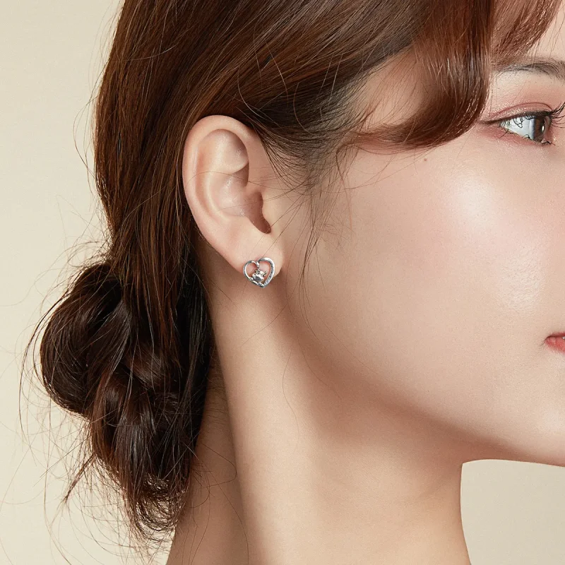 (bilde for) Pandora Style Sølv Søte Cow Stud øredobber - SCE984 - Vis 5