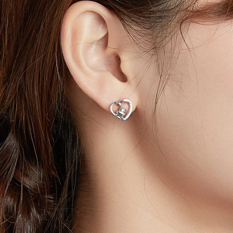 (bilde for) Pandora Style Sølv Søte Cow Stud øredobber - SCE984 - Vis 6