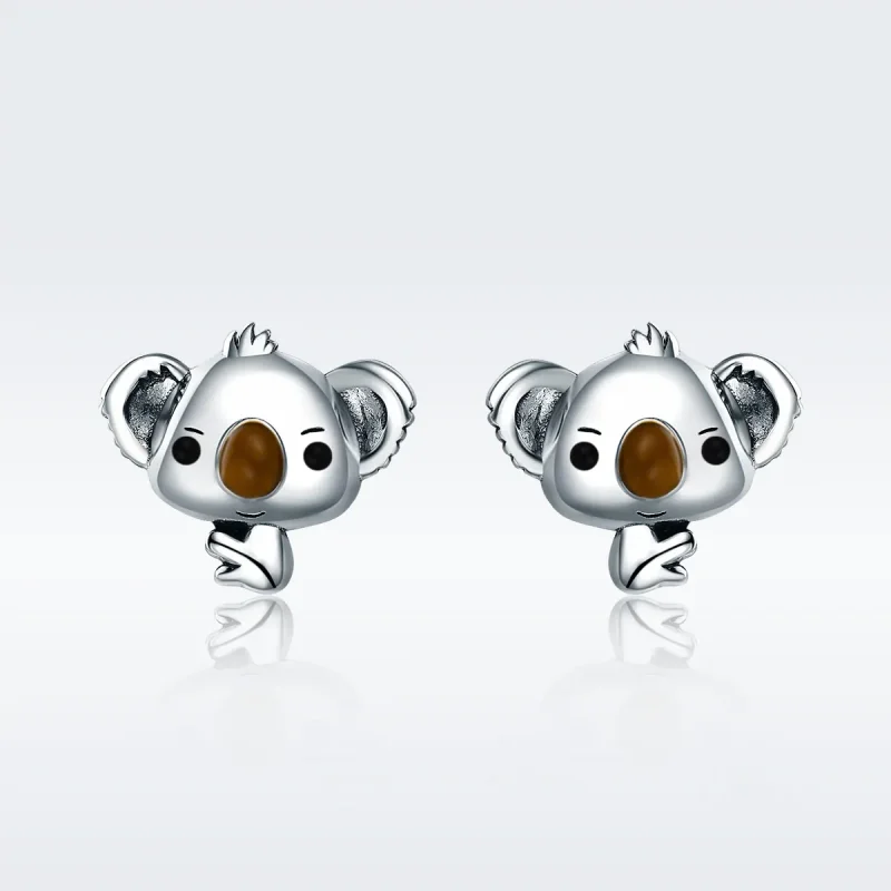 (bilde for) Pandora Style Sølv Søte Koala øredobber - SCE381 - Vis 3