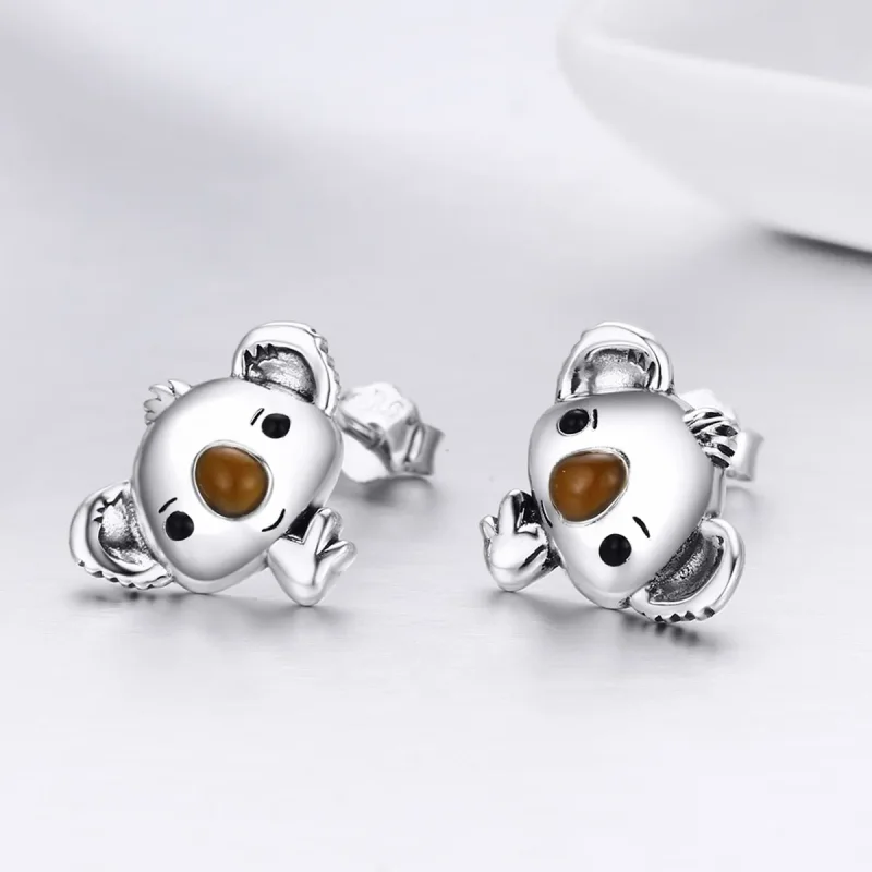 (bilde for) Pandora Style Sølv Søte Koala øredobber - SCE381 - Vis 4