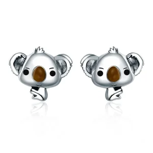 (bilde for) Pandora Style Sølv Søte Koala øredobber - SCE381