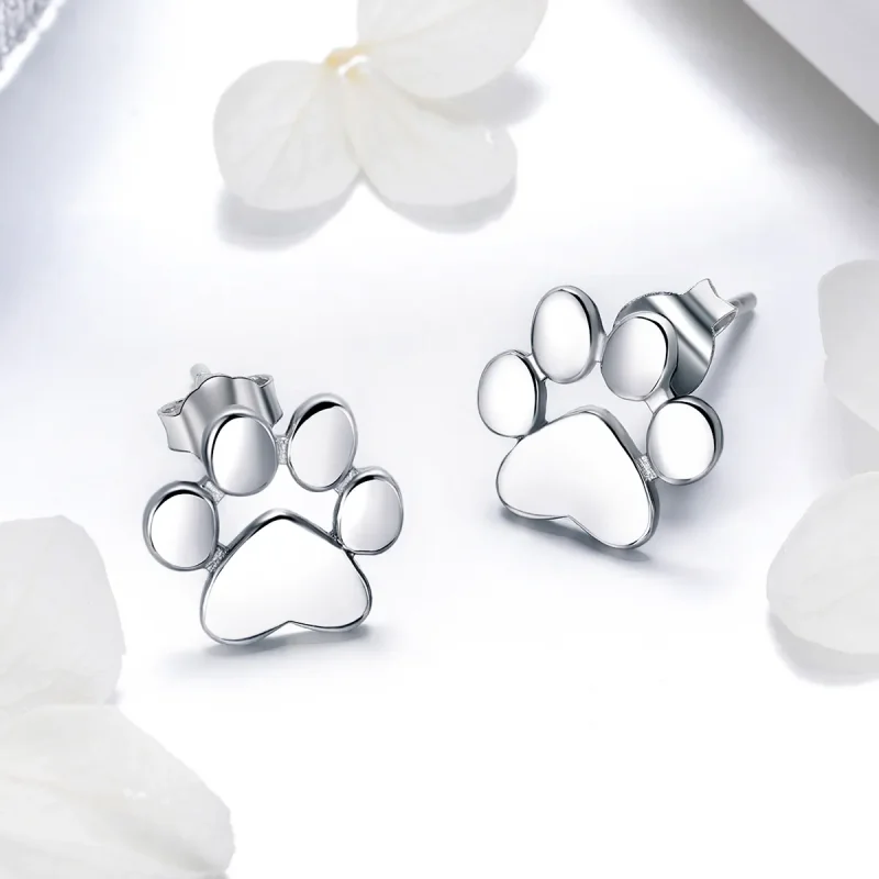 (bilde for) Pandora Style Sølv Søte Paw Stud øredobber - SCE407-2 - Vis 3