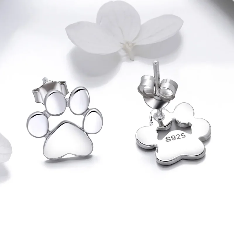 (bilde for) Pandora Style Sølv Søte Paw Stud øredobber - SCE407-2 - Vis 4