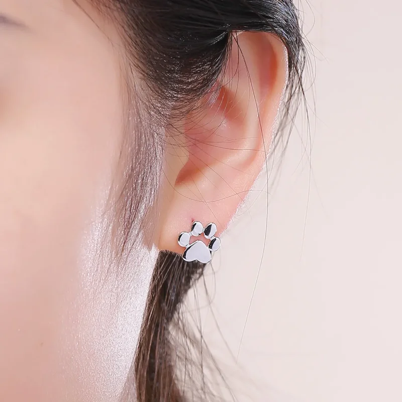 (bilde for) Pandora Style Sølv Søte Paw Stud øredobber - SCE407-2 - Vis 5