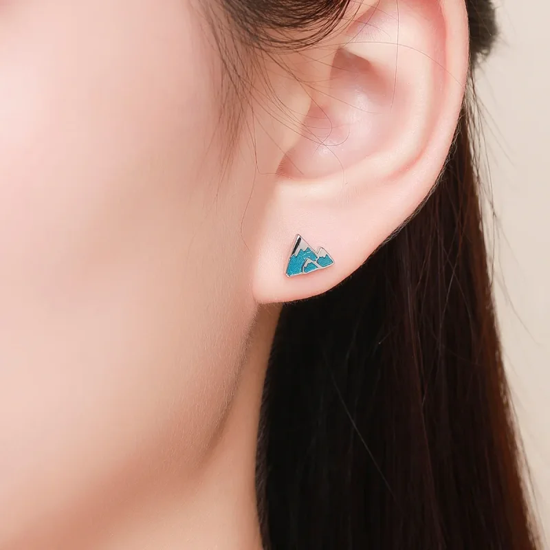 (bilde for) Pandora Style Sølv unike Iceberg Stud øredobber - SCE475 - Vis 4