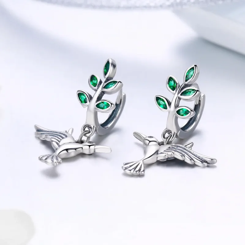 (bilde for) Pandora Style Sølvhilsener Fra Hummingbirds Stud øredobber - SCE464 - Vis 2