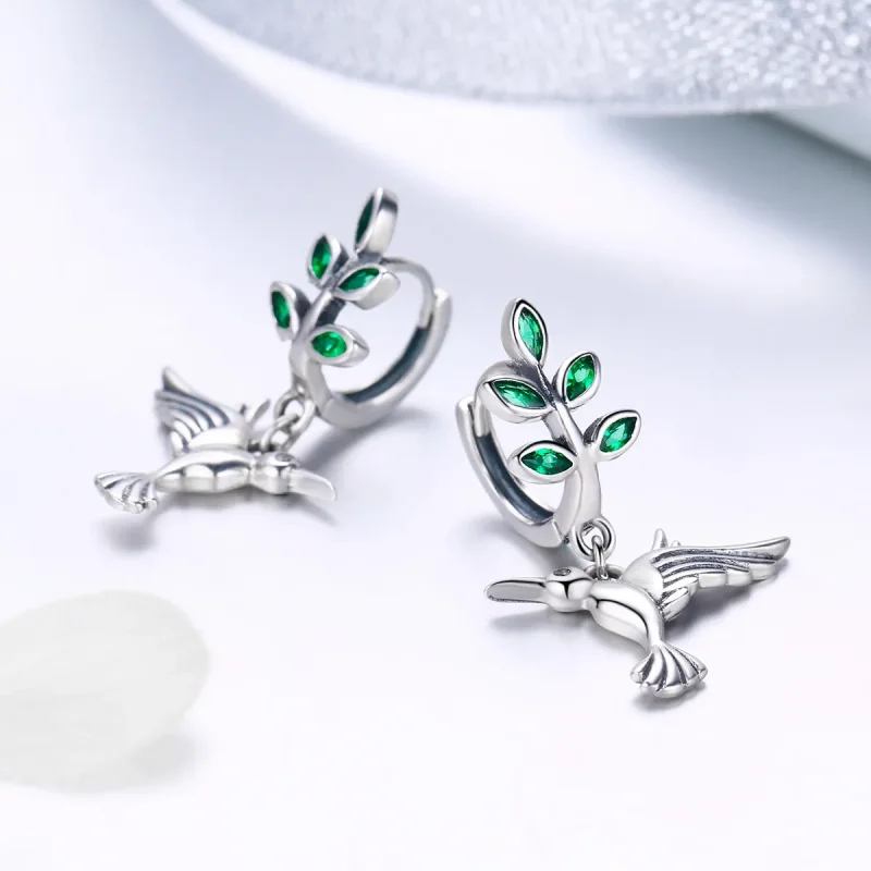 (bilde for) Pandora Style Sølvhilsener Fra Hummingbirds Stud øredobber - SCE464 - Vis 3