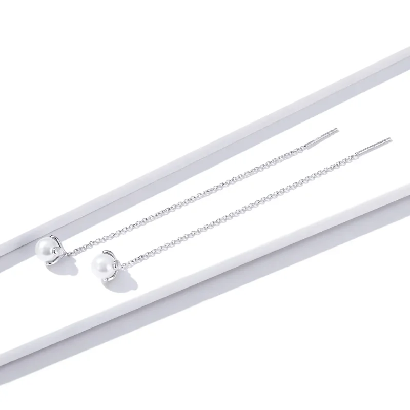 (bilde for) Pandora Style Sølvtråd Pure Flowers Dingle øredobber - BSE373 - Vis 2