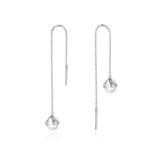 (bilde for) Pandora Style Sølvtråd Pure Flowers Dingle øredobber - BSE373