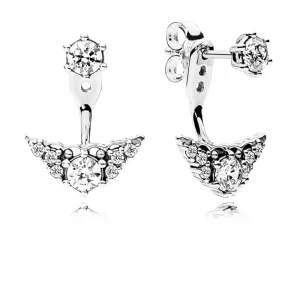 (bilde for) Pandora Tiara silver stud earrings with clear cubic zirconia - 296228CZ