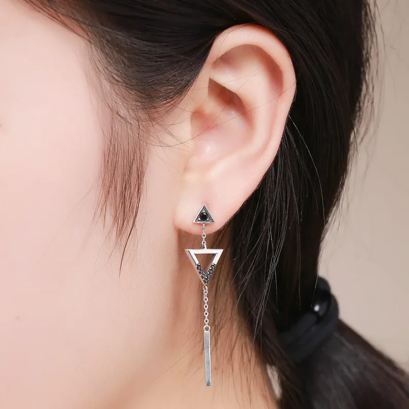 (bilde for) Pandora-stil klassisk geometri hengende øredobber - VSE144-A - Vis 5