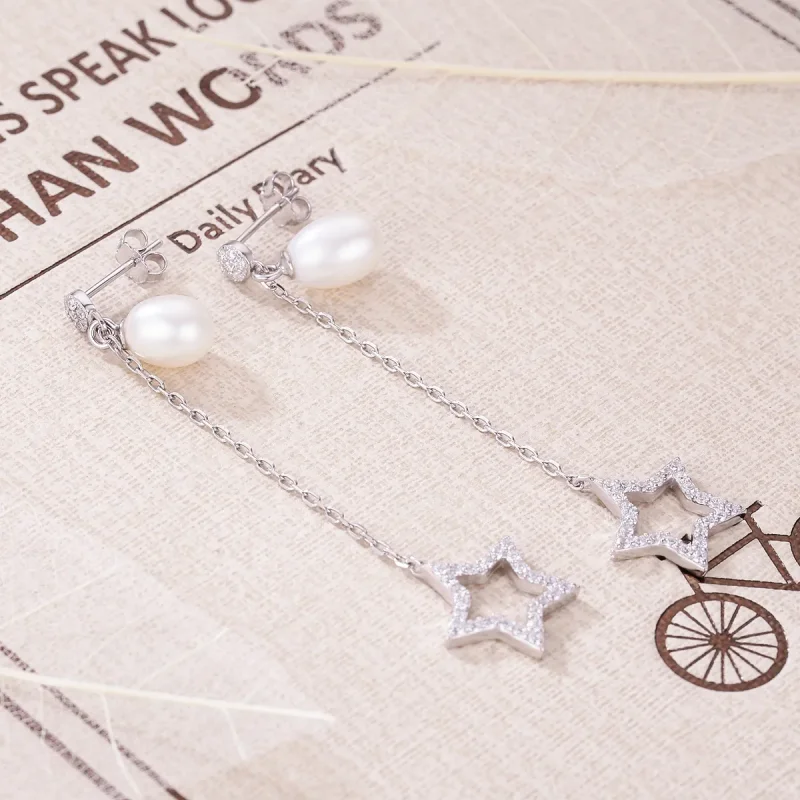 (bilde for) Pandora Style Bright Stars hengende øredobber - VSE127 - Vis 3